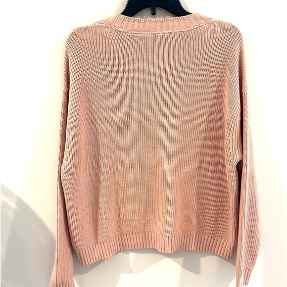 Tommy Hilfiger Size M Jeans Sweater Peach Pink Cotton Blend Retail $78 - Picture 3 of 11